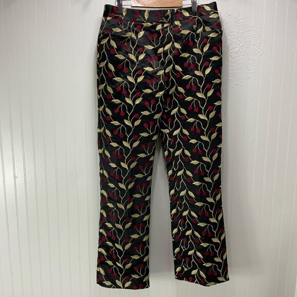 FAVOURBROOK Black silk embroidered pants - Picture 1 of 6